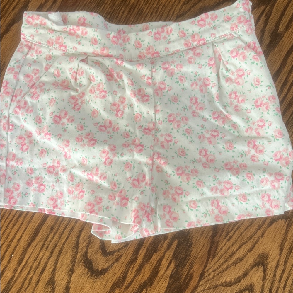 Janie and Jack Pink Floral Shorts | size 4